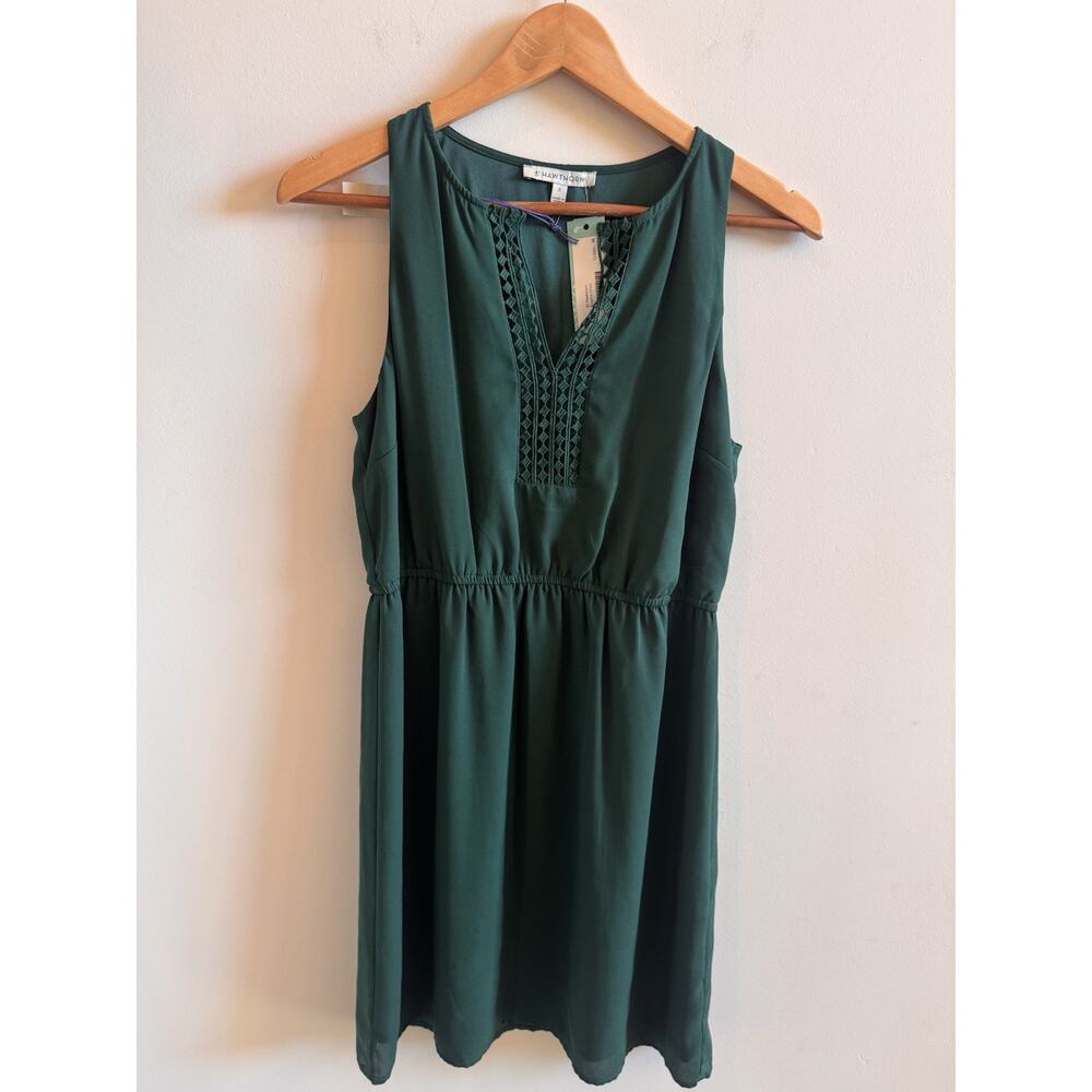 NWT 41 Hawthorn Bogota Dress Medium Emerald Green Tank Sleeveless Stitch Fix NEW
